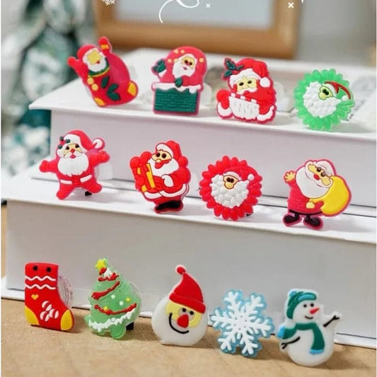 Christmas Glowing Rings Santa Claus Snowflake Xmas TreeRings LED Flashing Ring Kids Gifts Party Decor Party Favor Gifts Souvenir
