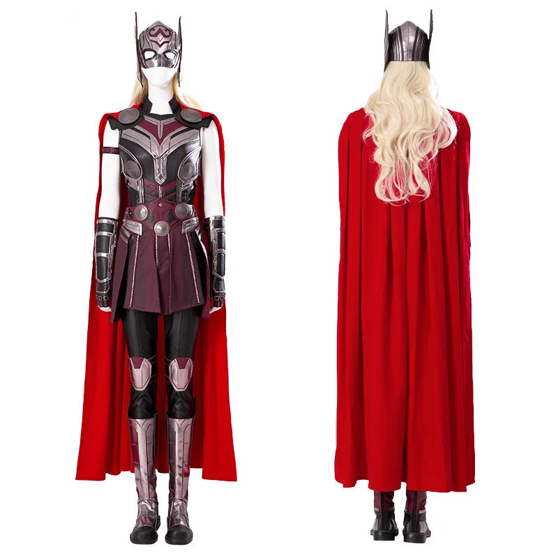 Superhero Lady Thor Cosplay Costume Jane Foster Outfits Women Armor Suit for Halloween Carnival Party Custom Size