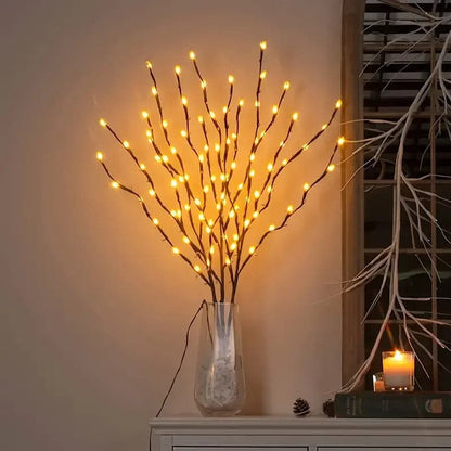 1pc 20 LED Branch Lights Indoor Decoration Lighting For Weddings Birthdays And Christmas Fairy Lights With Branch Design