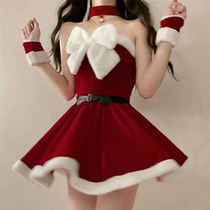 Sexy Christmas Costumes for Women Santa Claus Cosplay Holiday Party Performance Clothing Tempting Uniform Live Streaming Cloth