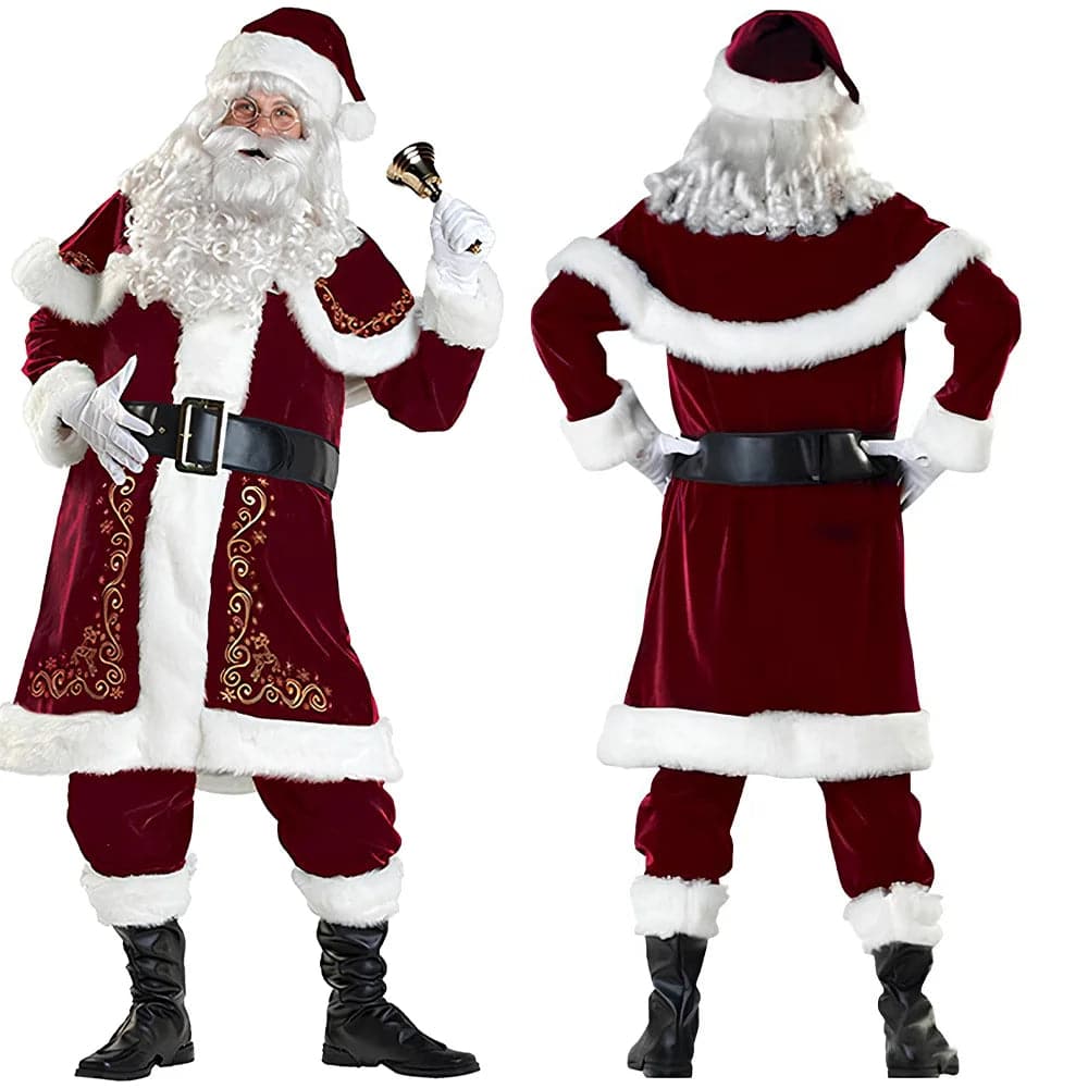 M-6XL Christmas Role-playing Costume Santa Claus Red Dress for Women Halloween Costumes