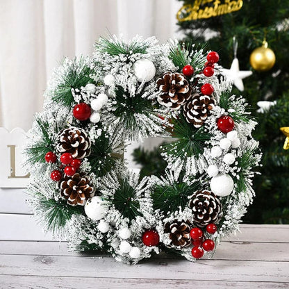 Christmas Decoration Garland Handmade Simulation Christmas Wreath Door Hanging Window Props Exquisite High Quality Home Decor