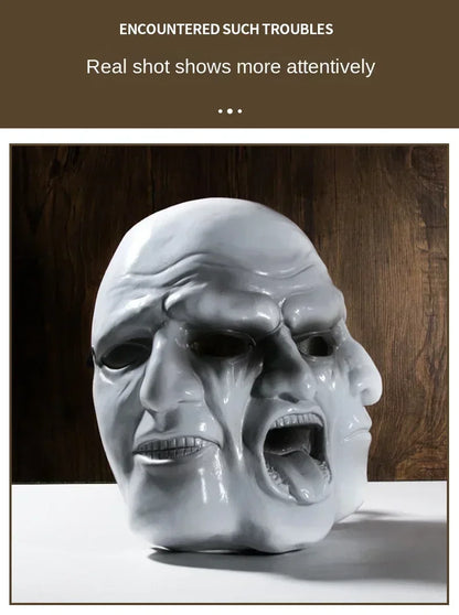 2024 Newest Hot New Creative Ghost Face Hollywood Harvest Day 2Payday Three Faced Resin Mask Halloween Horror Role Playing