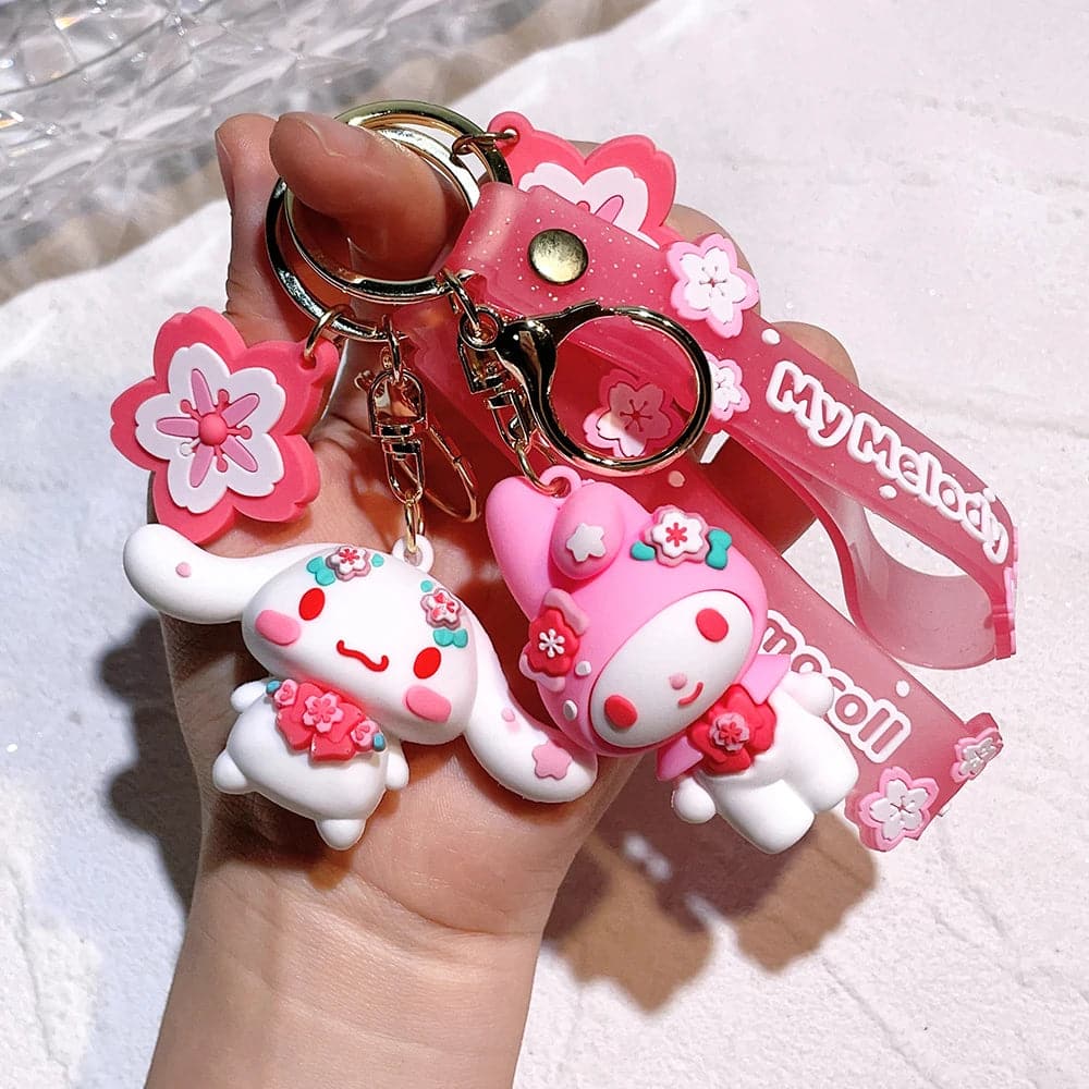 Pink Kuromi Cute Keychains Gift for Her - Sanrio, Melody, Cinnamoroll