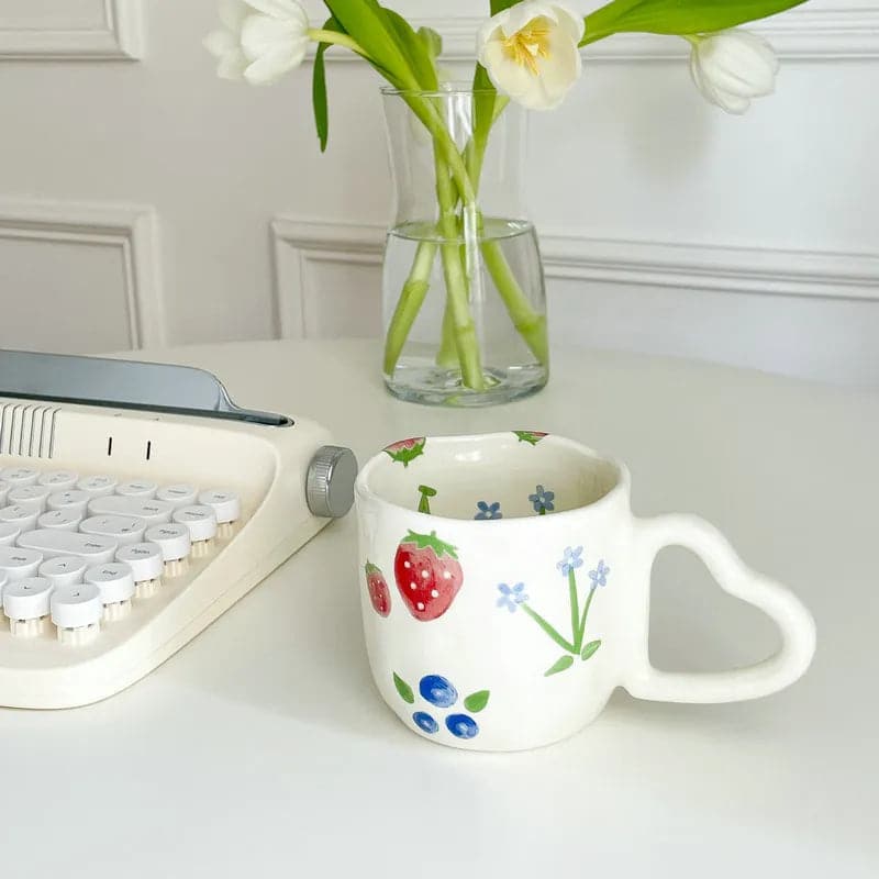 Cute Ceramic Coffee Mugs - Love Handle Cups for a Refreshing Morning