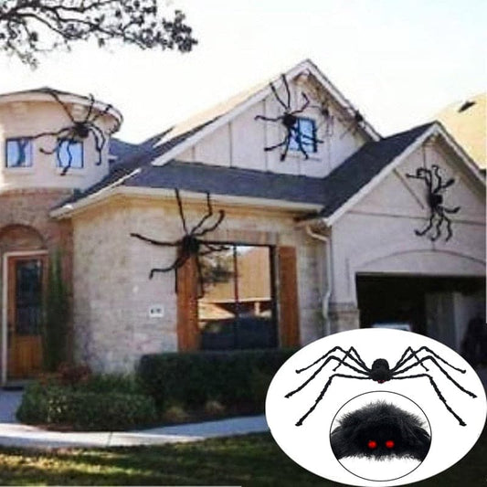 30/50/75/90/125/150/200cm New Halloween Party Decoration Giant Black Plush Spider Haunted Indoor Outdoor Party Decor Props Toy