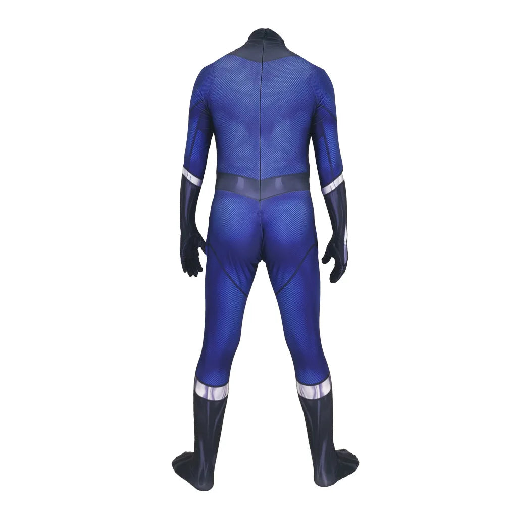 Adults Kids Fantastic Four Cosplay Costume Boys Men Zentai Catsuits Anime Mr. Fantastic Superhero Halloween Bodysuit