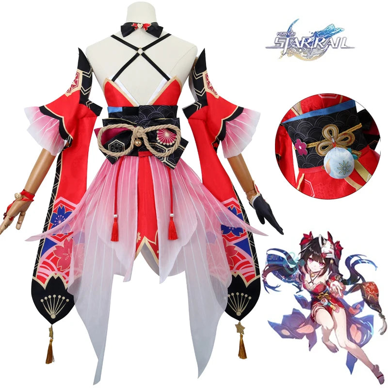 Honkai Star Rail Sparkle Cosplay Costume Full Set Mask Wig Women Role Play Outfit Halloween Carnival Dress for Honkai Star Rail