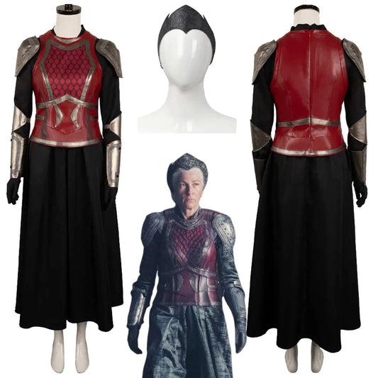 TV House Cosplay The Dragon Princess Rhaenys Women Cosplay Cloth Fantasia Headgear Gloves Dress Outfits Halloween Carnival Suit