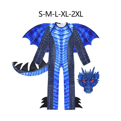 Kids Dragon Costume Dress up Halloween Costumes for Children Cosplay for Festival Carnivals Party Favors Boys Girls Easter