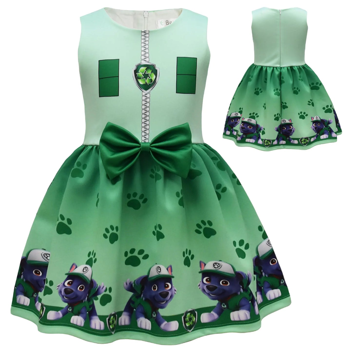 Kids Dresses for Girls Patrol Dog Halloween Cosplay Costumes Mascot Chase Dog Children Carnival Party Role Play Clothes for Girl