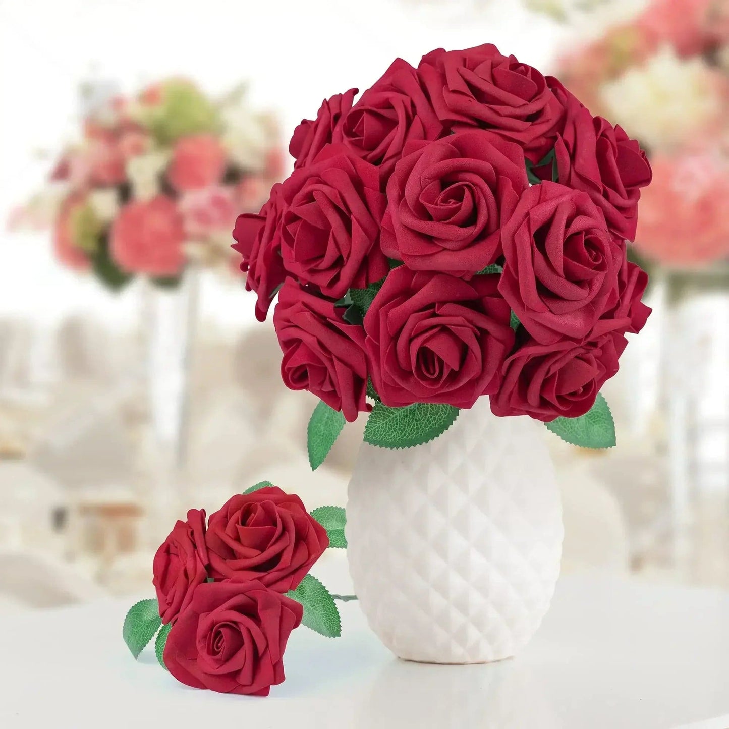 Artificial Roses Flowers Centerpieces