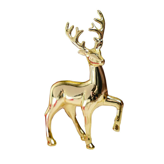 Gold Deer Statue Reindeer Figurines Resin Elk Sculpture Living Room Luxury Home Decor Christmas Decoration Tabletop Ornaments