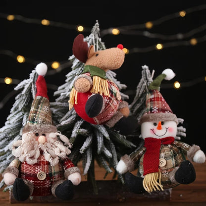 Santa Claus Doll Chirstmas Decorations 2023 Home Decor Table Elk Doll Christmas Ornaments Xmas Navidad Gifts Happy New Year 2024