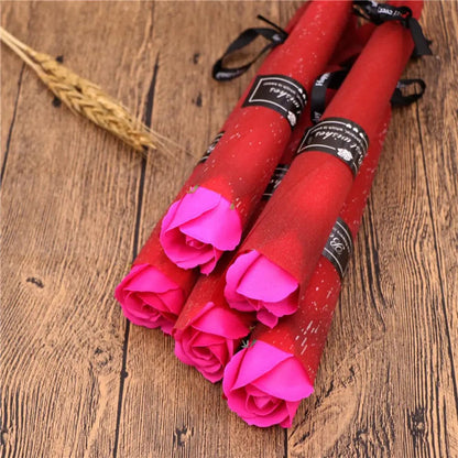 Rose Artificial Flower Gift for Girlfriend - Soap Rose Artificial Flower