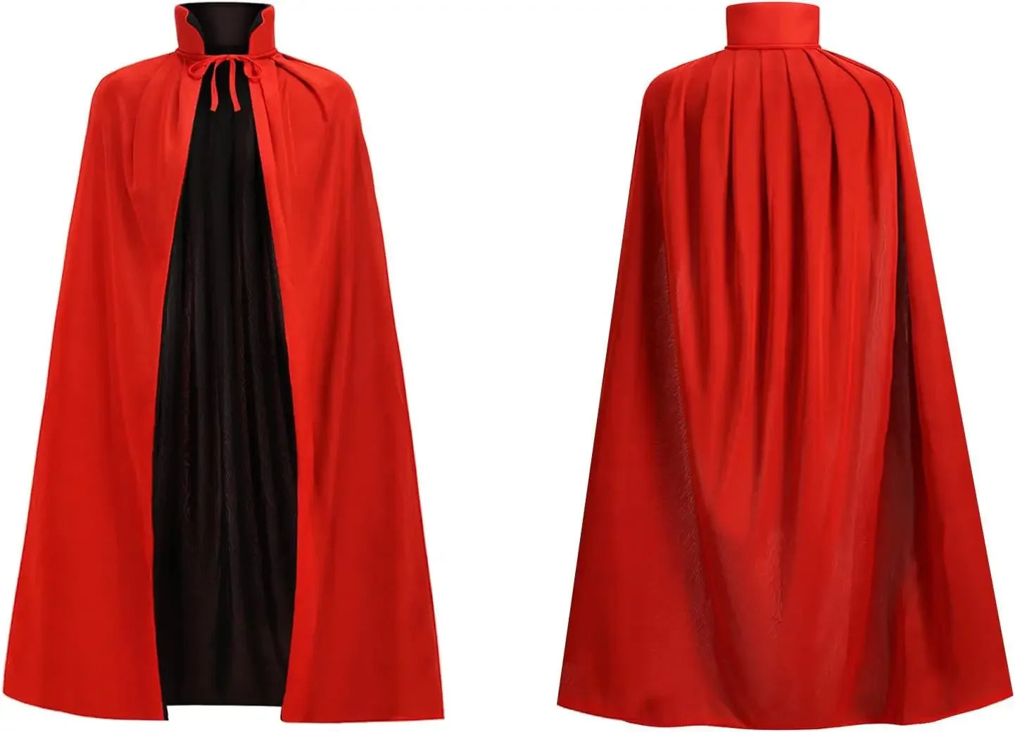 Halloween Vampire Cape Children's And Adult's Knitted Fabric Red And Black Double-sided Cape Halloween Cosplay Costume Cape