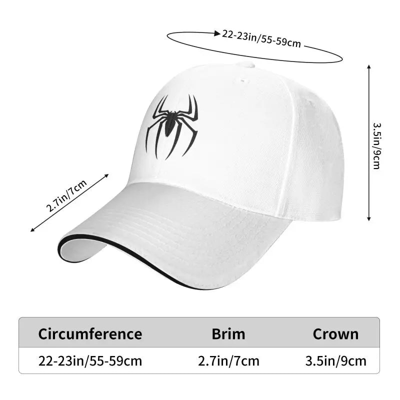 Personalized Spider Man Cartoon Superhero Baseball Cap Hip Hop Women Men's Adjustable Dad Hat Summer