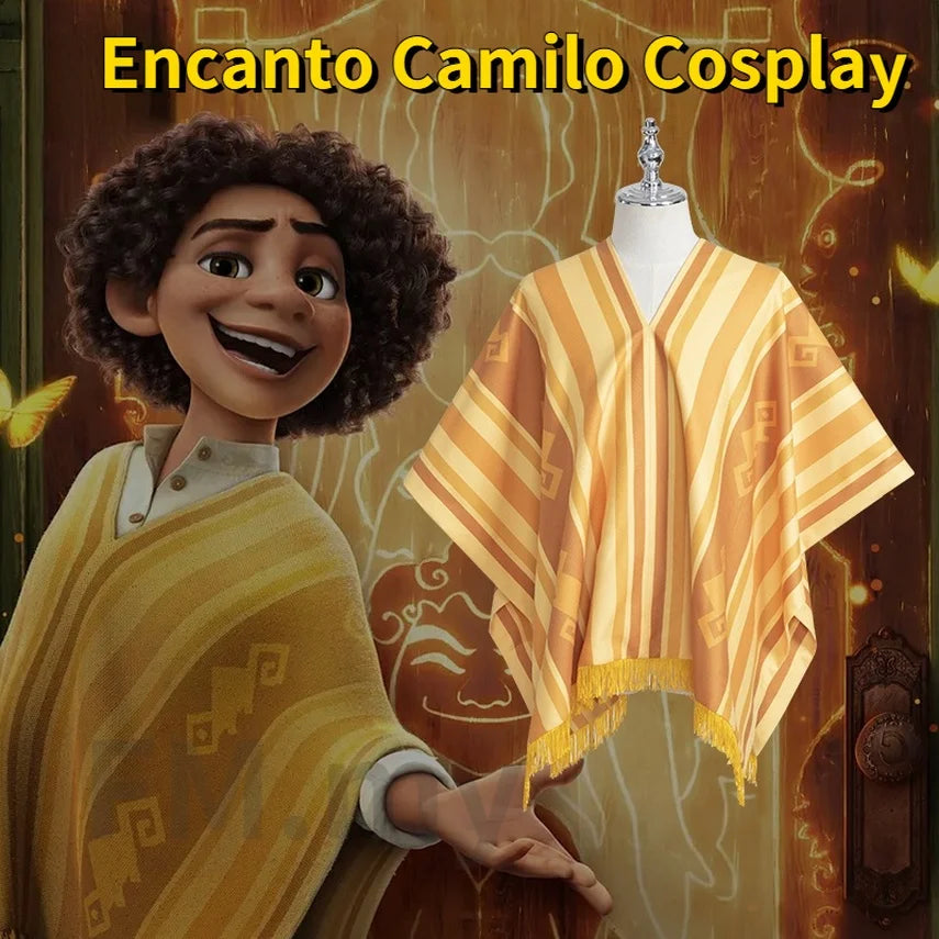 Magic Encanto Camilo Madrigal Cosplay Costume Cloak Camilo Shirt Cape Coat Halloween Outfits for Boys Mans Vestidos