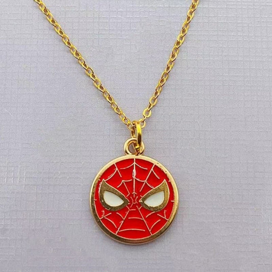 Marvel Spider Man Cartoon Alloy Necklace  Enamel  cartoon earrings pendant DIY fabrication Pendant Enamel  Necklace Accessories