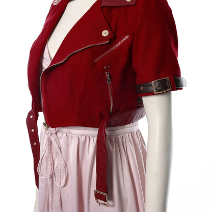 Final Fantasy VII Cosplay Costume Aerith Gainsborough Jacket Dress Outfits Women Halloween Party Clothes For Ladies Role Play