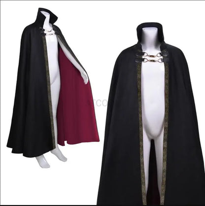 Halloween Vampire Costume Adult  Dracula Devil  Witch Cosplay Cape Medeival Gothic Steampunk Death Cloak Metal Chain