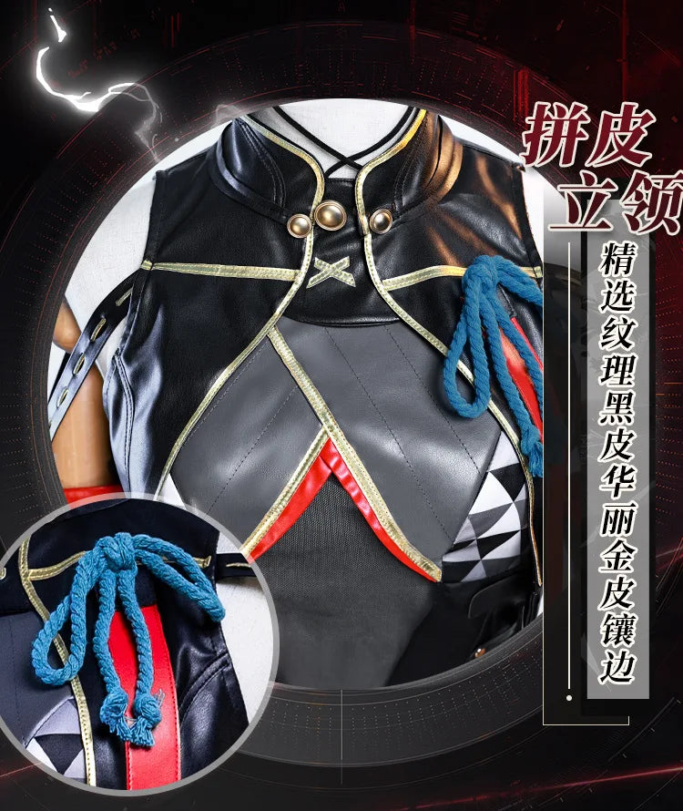 Wuthering Waves Yinlin Cosplay Costume Wig Dress Uniform Electro Resonator Halloween Women Outfit Anime Props Party Cosplay Set