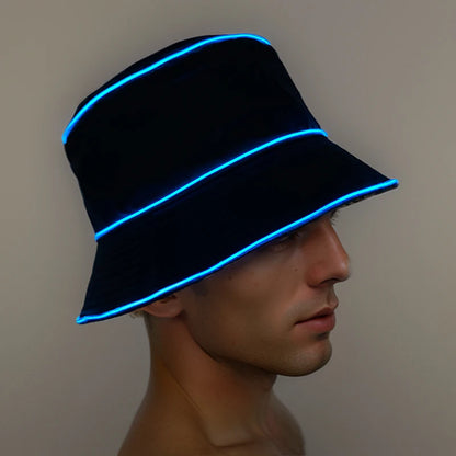 Luminous Fedora Hat Gentleman Performance Jazz Cap LED Glow Top Hat Birthday Wedding Christmas Halloween Party Costume Supplies