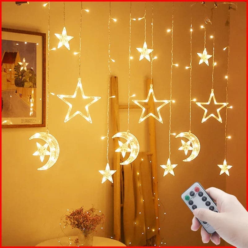 Christmas Decor String Garland Curtain Light LED For Wedding Home Christmas Tree Ornament 2023 Navidad Xmas Gift 2024 New Year