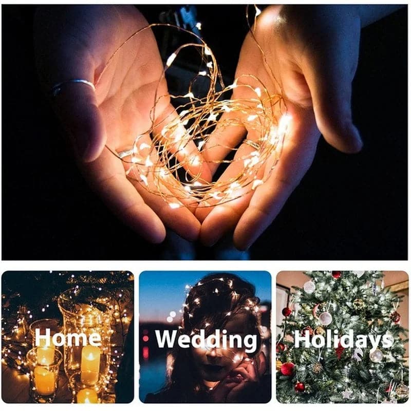 30Meter USB LED String Lights Copper Silver Wire Garland Light Waterproof Fairy Lights For Christmas Wedding Party Decoration