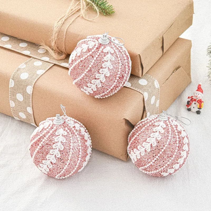 Christmas Tree Decoration Christmas Ball Colorful Ball Touch Ball Powder New Year Gift Elf on the Shelf Santa Claus Decor Home