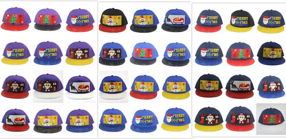 Cartoon Patchwork Baseball Caps DIY Blocks Snapback Hats Hip Hop Hat for Men Women Detachable Pixels Dad Hats Cap Kids Adults