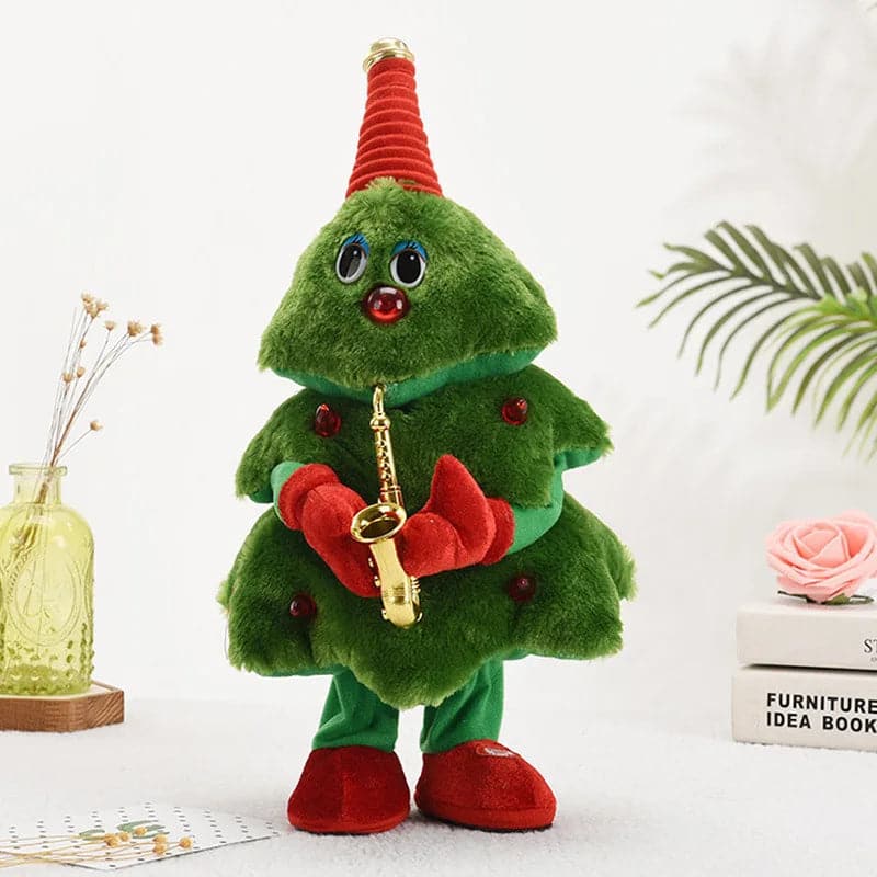 Christmas Decoration Dancing Christmas Tree Electric Plush Toys Can Sing And Dance Party Electric Plush Dolls For Kids Xmas Gift