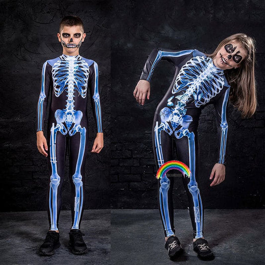 Halloween Skull Skeleton Costumes: Kids Scary Monster Costume
