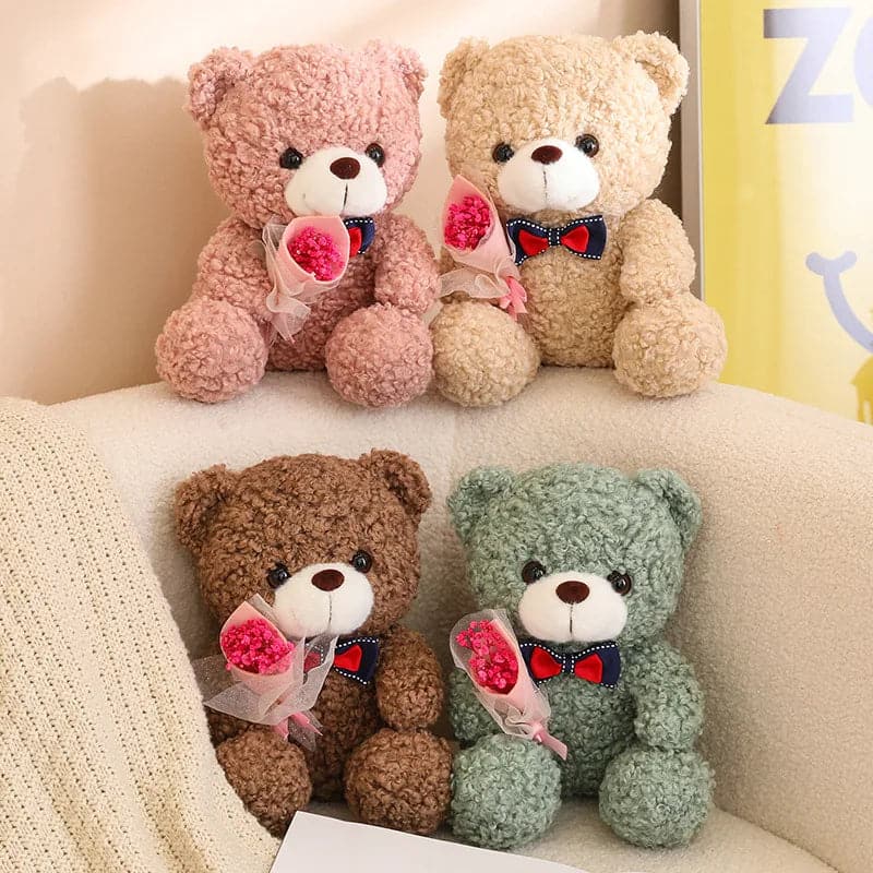 Hug Bouquet Teddy Bear -  Super Soft Bow Tie Bear