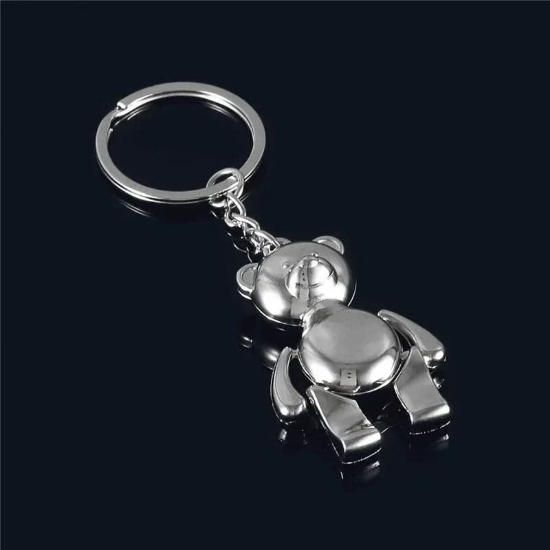 Metal Cute Teddy Bear Keychain - I Love You 3d Animal Alloy