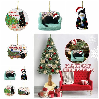Xmas Black Cat Pendant Christmas Party Decoration New Tree Year 1pc Gifts Ornaments Christmas Decorations Hanging