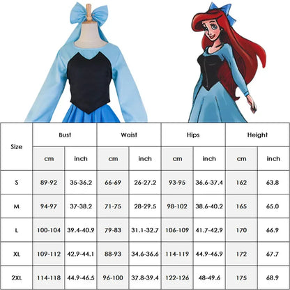 Ariel Costume The Little Mermaid Cosplay Costume Ariel Princess Dress For Women Halloween Carnival Party Stage Perform Clothes