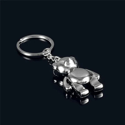 Metal Cute Teddy Bear Keychain - I Love You 3d Animal Alloy