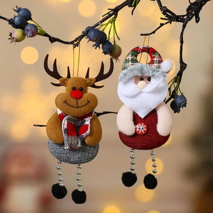 The New Christmas Decorations Old People Small Pendant, Christmas Tree Accessories Cloth Small Pendant Gifts 4pcs