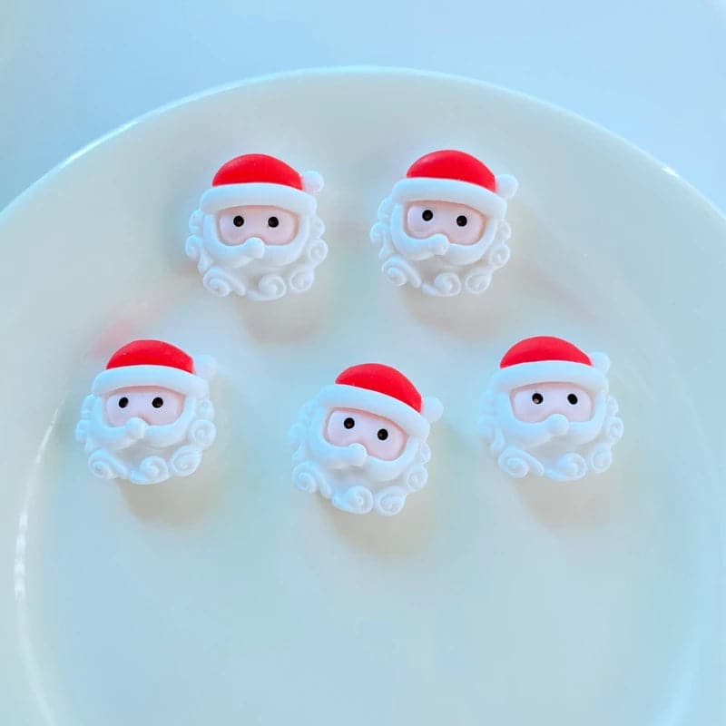 20Pcs New Cute Mini Christmas Collection Flat back Resin Cabochons Scrapbooking DIY Jewelry Craft Decoration Accessorie