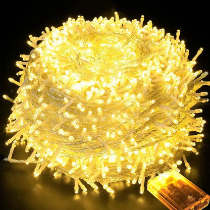 10/1M LED Christmas Garland Light Battery Powered Led String Fairy Light Outdoor Decorative Lighting For Christmas Wedding Party