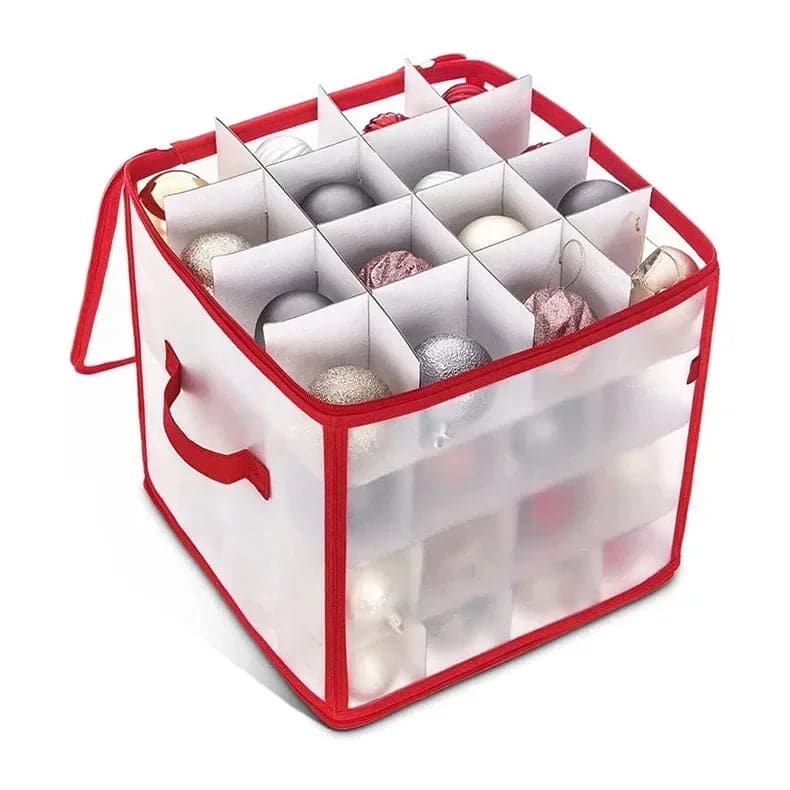 Christmas Ornament  Ball Storage Box 64 Grids Compartments Ornament Storage Container Box Holiday Xmas Ornaments Organizer