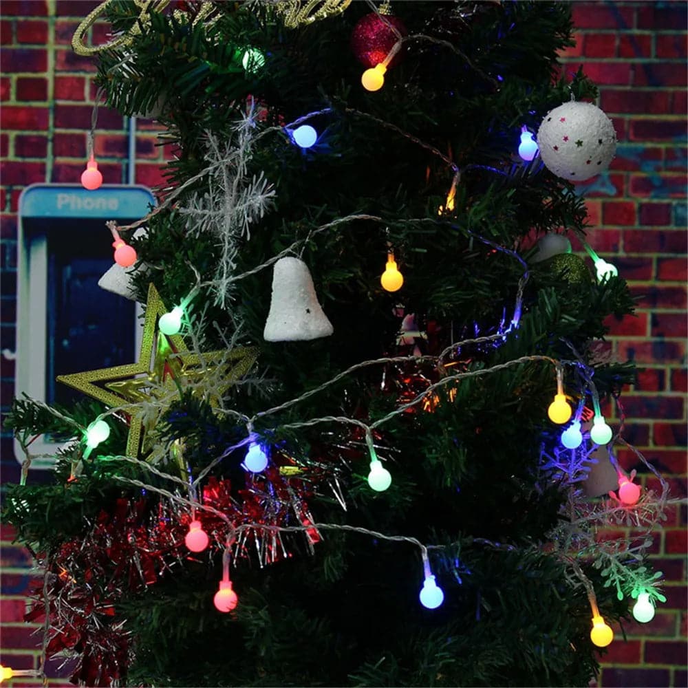 3M20LEDs Garland Xmas Waterproof LED Ball String Light AA Battery Operated Fairy Lights For Christmas Tree Wedding Party Decor