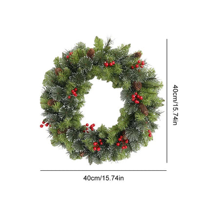 Christmas Holiday Art Wreath Decorative Lighting Simulation Garland    Door Wreath Christmas Decorations 2023 2024 for Window