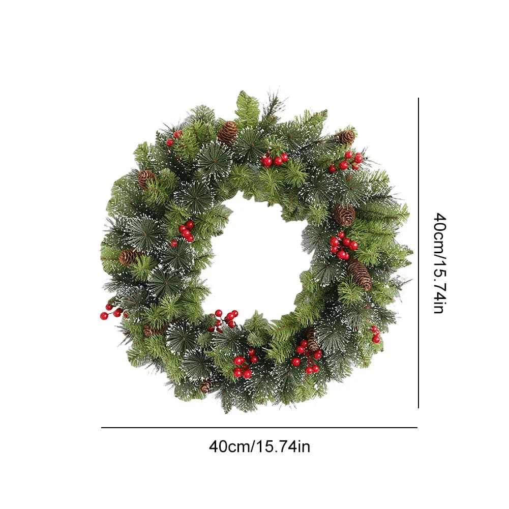 Christmas Holiday Art Wreath Decorative Lighting Simulation Garland    Door Wreath Christmas Decorations 2023 2024 for Window