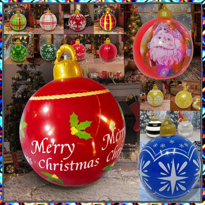 60cm large PVC Christmas ball decoration Christmas Tree New Year gifts Christmas Christmas family outdoor inflatable toys 2023 n