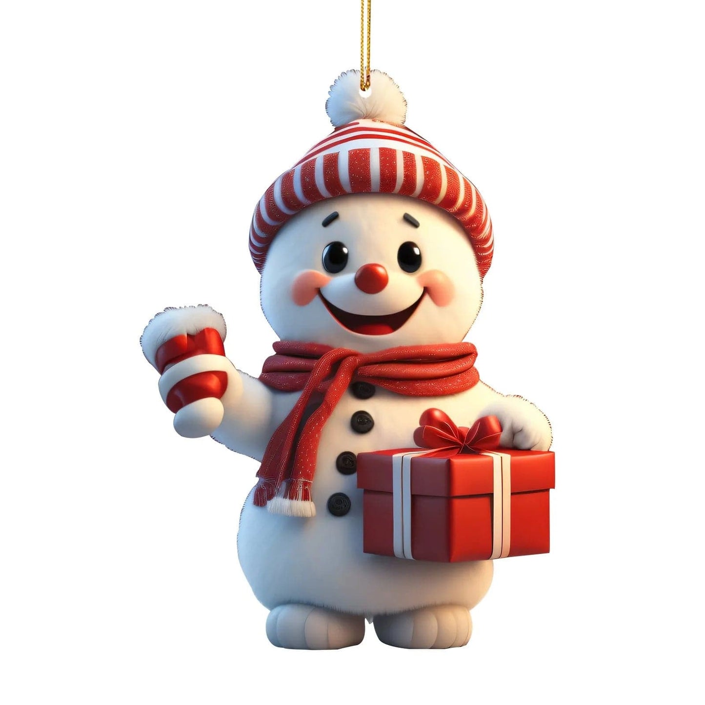 Cute Cartoon Christmas Snowman Car Hanging Home Christmas Tree Ornament Pendant Christmas Decoration