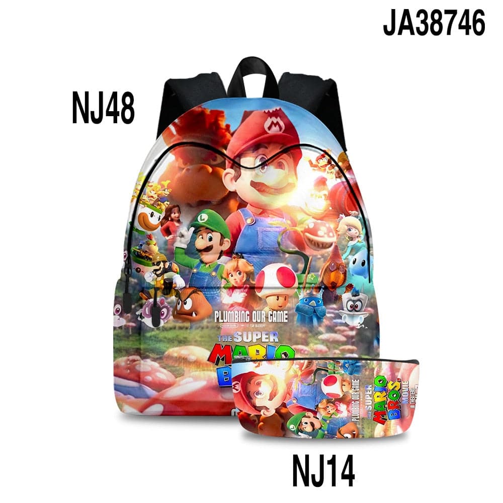 Super Mario Brothers Backpack Set: 3D Movie Inspired