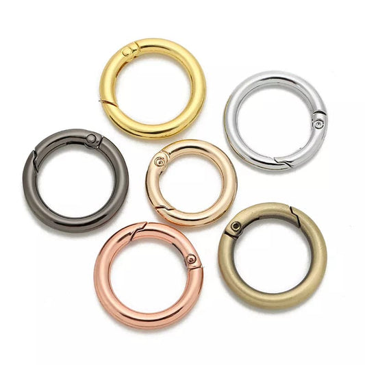 5PCS 25mm 28mm Open Spring Ring Buckle Keyring Key Chains (Never Fade) Round Split Ring Key Rings For Bag Jewelry Finings