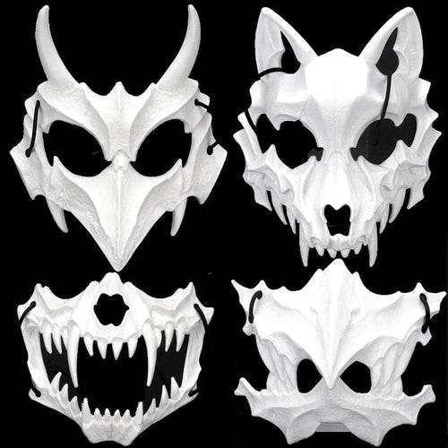 Halloween Bone Skull Masks Terror Mask Cosplay Dance Prom Carnival Party Props Ropeplay Animal Mask for Adult Children